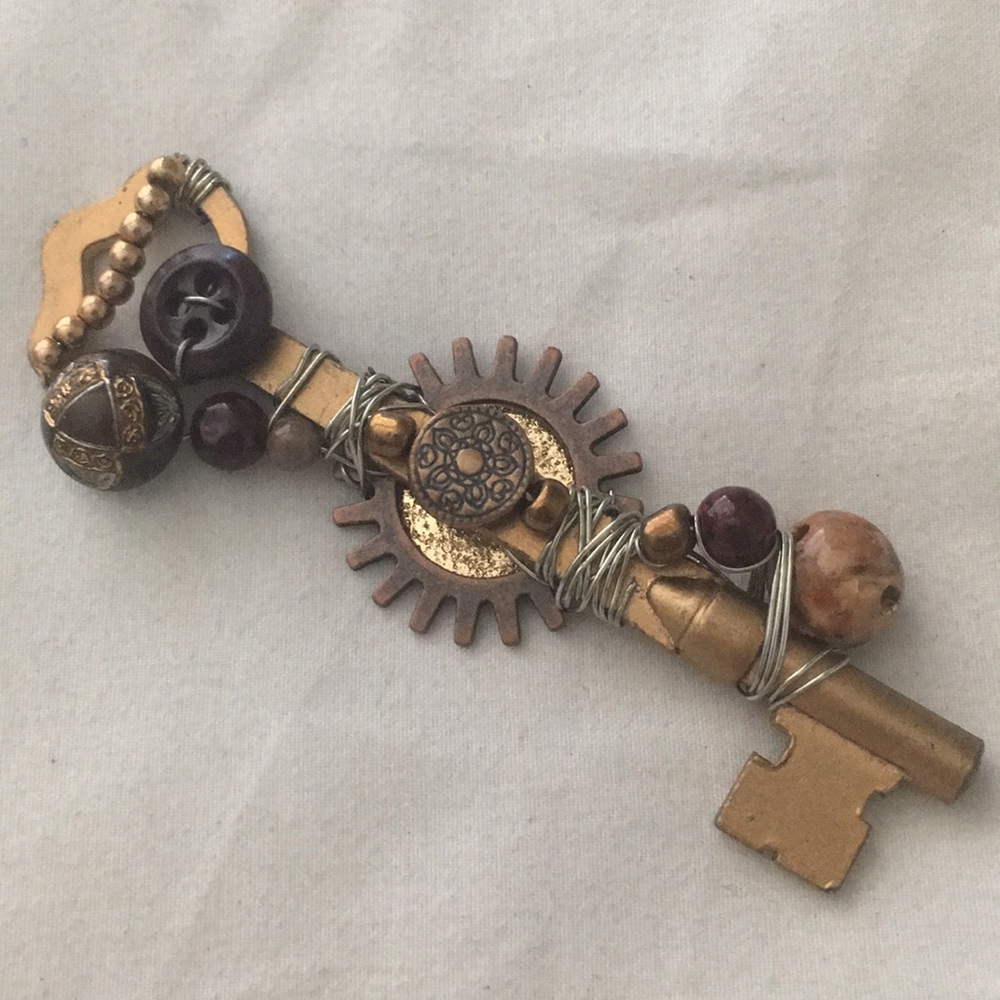 Skeleton Key Pendant, Handmade